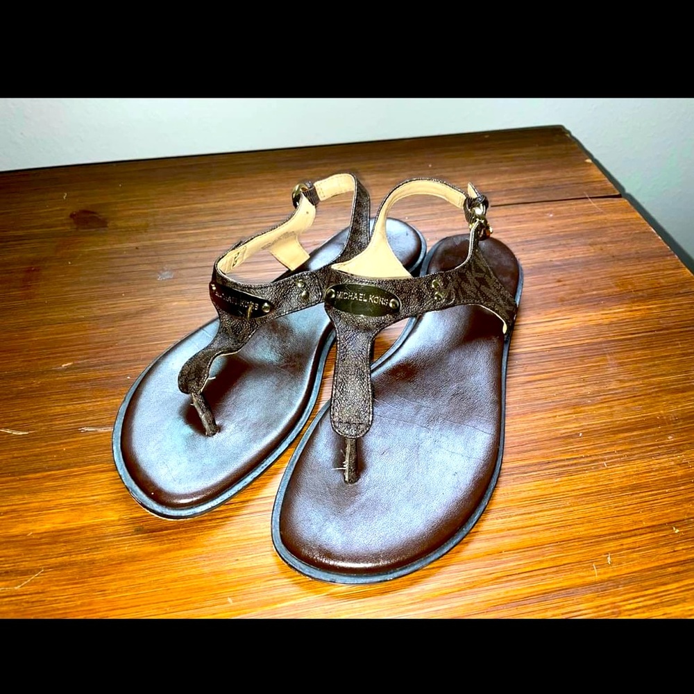 Micheal Kors Brown leather sandals